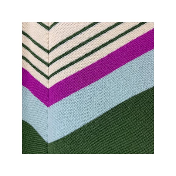 Vintage Italian Green and Cream Stripe Coat - Picture 5 of 7